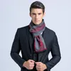 Brev lyx varumärke Business Mens Scarf Silk Cashmere sjal god kvalitet vinter varma halsdukar män 180 30 cm