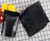 Siyah Plastik Ambalaj Torbaları Gıda Depolama Paketleme Alüminyum Folyo Çanta Fermuar Conta Kesesi Zip Kilidi Ziplock