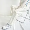 OUSSYU marque femme jean taille haute jambe large coton Denim vêtements bleu blanc Streetwear Vintage mode Harajuku pantalon droit 220402