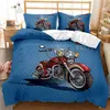 Motocross Rider Bedding Set Extreme Sports Duvet Cover for Kids Children Teens Motorcycle Comforter Dirt Bike Quilt