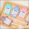 Calcators Office Schools Business Industrial Cartoon Cute Bear韓国ファッションミニプライマリコンピューターポータブルCalcator PAE10812 DRO