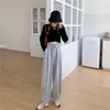 HOUZHOU Pantaloni della tuta grigi per le donne Autunno Baggy Fashion Pantaloni sportivi oversize Pantaloni neri Pantaloni da jogging femminili Streetwear 220325