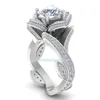 Wedding Rings 2PC Ring Set Winding Design Infinity Romantic Band For Couple Love Wholesale Fashion Jewelry