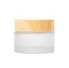 Bouteilles de crème de bocal en verre dépoli bocaux cosmétiques ronds bouteille d'emballage de visage de main 5g 10g 30g 50g-pots avec couverture de grain de bois gratuit DHL SN4952