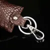 Wallets 100% Genuine/Real Crocodile Skin House And Car Locker Key Holder Case Wallet Purse With Stainless Steel Silver Buckle RingWallets