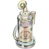 Narghilè Vetro Acqua Bong Recycler Oil Rigs Dab Bong Smoke Glass Pipe Bubbler dabber con banger in vetro da 10 mm Altezza 16 cm