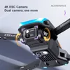 Nowy K101max 4K Drones Pozycjonowanie przepływu Optyczne ESC Dual Camera Składany Drone Trójdrożne Przeszkody Unikanie Aerial Camera Wyślij torbę do przechowywania