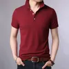 Masowe marki koszulki polo męskie 100% bawełniane lato Slim Fit Short Rękaw Solidny kolor chłopcy polo polo Casual Mens Ubranie 220727