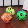 Смешная домашняя собачья печать шарики игрушки красочные звуки скрипучие игрушки для собак кошки мягкое резиновое жевание интерактивное мяч 20220517 D3