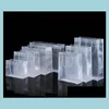 Hediye Sargısı Etkinlik Parti Malzemeleri Festival Ev Bahçesi 8 Boyutlu Buzlu PVC Plastik Poşetler Kulplarla Wa Dhwni