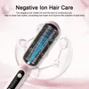 Pro Hair Straightener Brush Negative Ion Hair Straightening Brush 2 In 1 Heating Comb Flat Iron Ceramic Hair Styling Tools 220623