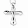 Pendant Necklaces Fitness Stainless Steel Silver Color Jesus Cross Fashion Men's Boy's Jewelry Necklace Free Box Link ChainPendant