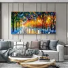 Abstract Landscape Canvas Painting Wall Art Posters And Prints water-color street Rainy landscape Wall Art Pictures Room Decor