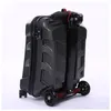 حقائب الإبداع Scooter Cooter Rolling Luggage عجلات حقيبة حقيبة عربة يسافرون الخمش الألومنيوم يحملون بدعوى
