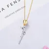 Collane con ciondolo Creativo Fiore eterno Stile coreano Moda Gioielli in argento placcato Temperamento femminile Oro rosa XZN091Pendente