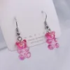 Boucles d'oreilles ours en acrylique coloré, Simple et mignon, à la mode, pour filles, femmes, enfants, cadeau d'anniversaire, jolis bijoux