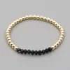 Bohemia couples gold plated bead bracelet designer jewelry woman party 4mm colorful blue black red pink beads South American Lovers Bracelets for Teen Girls Gift