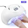 uv 72w new5 pro manicure two hand lamp 36 pcs beads dryer for curing gel nail file tools