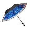 Guarda-chuvas à prova de vento invertido, dobrável camada dupla à prova de chuva, dentro e fora do guarda-chuva de guarda