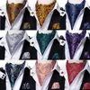 Bow Ties Hi-Tie Fashion Men's Cravat Set Luxury Floral Paisley Tie Men 100% Silk Red Blue Pink Ascot Pocket Square for Menbow