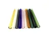 8.5 inch x10mm Reusable Glass Straws Eco Borosilicate Straight Curved Clear Colorful Glass Drinking Straw for Beverages Milk Cocktail Juice