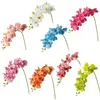 Dekoratif Çiçek Çelenkler 8 Renk Lateks 9 Başlıklar 3D Baskılı Kelebek Orkide Ev Dekoru Düğün Dekorasyonu Yapay Çiçek C0803X0