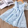 Summer Girls Dress Korean Strap Plaid Casual Sleeveless Party Princess Dress Cute Childrens Baby Kids Girls Clothing 220707