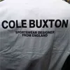 2022ss Cole Buxton Tee Hommes Femmes Haute Qualité T-shirt Slogan Imprimer Surdimensionné TopsT220721