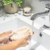 Exfoliërende gaaszakken zak voor douche lichaamsmassage scrubber natuurlijke biologische ramie zeepzak sisal saver loofah hydraterende bad s2892479