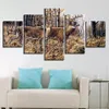 Modular Canvas HD Prints Posters Home Decor Wall Art Pictures 5 Pieces Deer Art Scenery Landscape Paintings No Frame