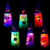 Chapeaux de lumière clignotante LED d'Halloween suspendus fête fantôme habiller chapeau d'accessoires d'horreur rougeoyants