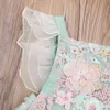 Summer Baby Toddler Girls Jumpsuit Spädbarn Nyfödda Baby Girls Short Sleeve Lace Floral Rompers kläder G220521