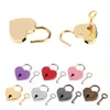 Dörrlås Creative Alloy Heart Shape Keys Padlock Mini Archaize Concentric Lock Vintage Old Antique Door Locks with Keys New Pure Colors P0826