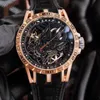 2022 Double tourbillon mécanique montre grand cadran dominateur mouvement masculin importé de haute qualité 45 mm6014571