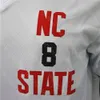 NCAA College NC State Baseball Jersey Turner Size S-3XL All ED Embrodery White Pullover