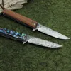 306 Damasco Blade Pieghevole Aprire rapidamente coltello tascabile manico in legno VG10 acciaio Collezione di acciaio GIGLI