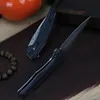 1Pcs R0707 Pocket Folding Knife VG10 Damascus Steel 76 layers Blade Blue G10 Handle Ball Bearing Flipper Fast Open Knives