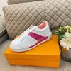 2022 Spring White Women Sneakers Подлинный кожаный случай повседневного спортивного дизайна роскошной дизайн.