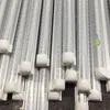 12pack 8ft T8 Tubes Lumière LED Boutique Lumières Intégrées 6500K Double Face V Forme 270 Degrés pour Garage Entrepôt Atelier prix d'usine USA Marine ligne spéciale