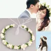 Decorative Flowers & Wreaths Handmade Fabric Adjustable Floral Wreath Head Wear Flower Hair Band Crown Bride Headbands For Wedding Decoratio