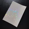 Gift Wrap Holographic Foil Adhesive Tape Back Broken Glasses Stamping On Paper Plastic 50 Sheets 210 X 297 MM DIY Package Color CardGift