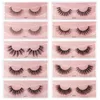 3D Faux Eyelashes Color Lashes Packaging Box Colored Card Card Case Natural Natural Shicay Sightated Makeup Lash Lash Extens5651937