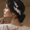 Headpieces Casamento de Cristal Handmade para Noiva Simulação Hollow Folhas Rhinestones Festa de Bling Bridal