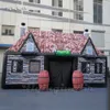 Portable Inflatable Pub Party Tent Public House Red Tile With 2 Wine Barrels For Outdoor Club Event