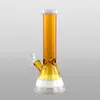 Bong per narghilè a tubo dritto con base a bicchiere marrone chiaro da 9,3 pollici - Percolatore a stelo diffuso, giunto femmina da 14 mm