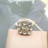 Designer Shinestone Cluster Rings Vintage Simple Unisex Fashion Delicate Ring Opening Advanced Temperament