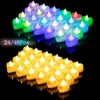 2448Pcs LED Candle with Batteries Romantic Wedding Decoration Lot Electronic Tea Light Candles for Year Valentine's Day 220524