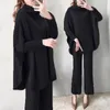 Women's Two Piece Pants Set Knitted Pullover Sweater Tracksuit Women High Waist Knit Wide Leg Suit Autumn Winter Clothes X82