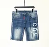 Män korta jeans rippade rakt regelbundet smal fit mode casual hip hop denim shorts högkvalitativa herrbyxor