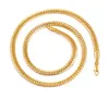 18K Gold Plated Chains Hip Hop 6mm thick flat snake chain fashion trend men's Necklace 20inch